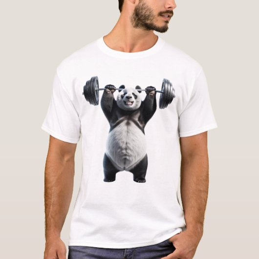 Panda Deadlift Weightlift Funny Fitness T-Shirt (Vorderseite)