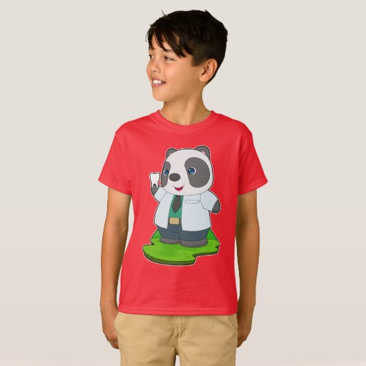 Panda Dentist Tooth T-Shirt (Vorne ganz)