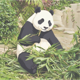 Panda, der Bambus isst Aufkleber