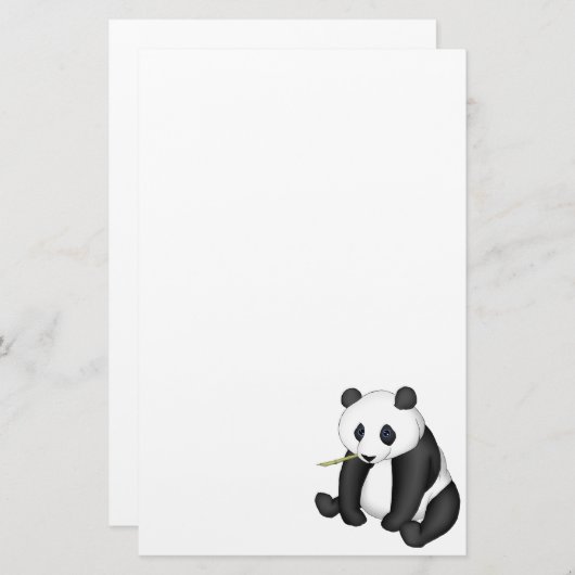 Panda, der Bambus isst Briefpapier (Vorne/Hinten)