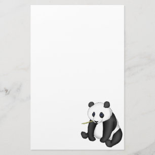 Panda, der Bambus isst Briefpapier
