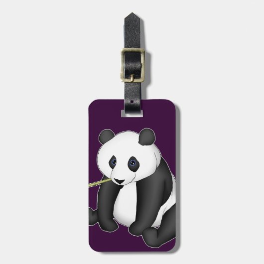 Panda, der Bambus isst Gepäckanhänger (Vorderseite vertikal)