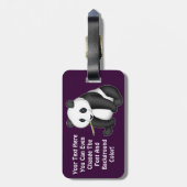 Panda, der Bambus isst Gepäckanhänger (Rückseite vertikal)