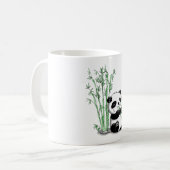 Panda, der Bambus isst Kaffeetasse (Vorderseite Links)