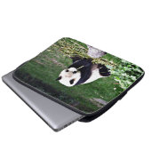 Panda, der Bambus isst Laptopschutzhülle (Vorne Knopf)