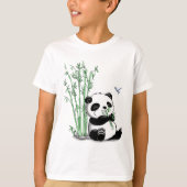 Panda, der Bambus isst T-Shirt (Vorderseite)