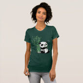 Panda, der Bambus isst T-Shirt (Vorne ganz)