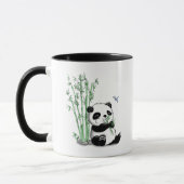 Panda, der Bambus isst Tasse (Links)