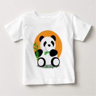 Panda, der BambusShirt isst Baby T-shirt