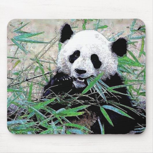 Panda, der Blätter isst Mousepad (Vorne)