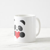 Panda, der eine Herz-Tasse hält Kaffeetasse (VorderseiteRechts)
