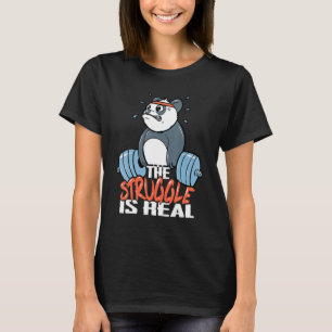 Panda der Kampf ist eine echte Gewichtszunahme Fit T-Shirt