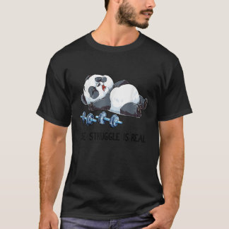 Panda der Kampf ist eine echte Gewichtszunahme Fit T-Shirt