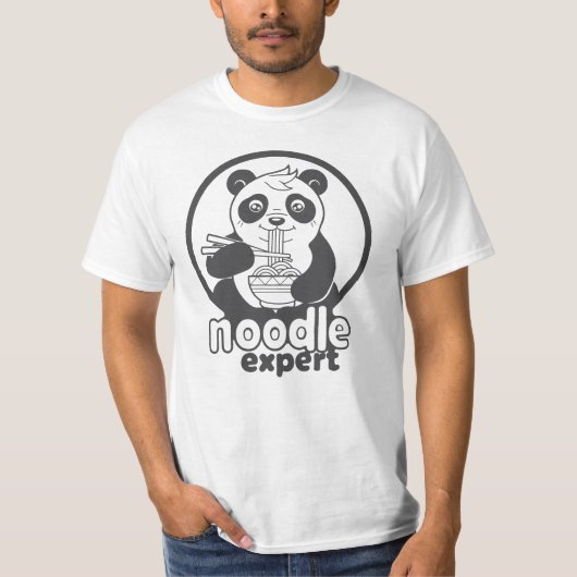 Panda, der Nudel isst T-Shirt (Vorderseite)