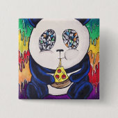 Panda, der Pizza isst Button (Vorderseite)