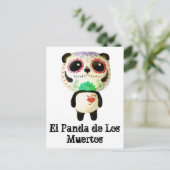 Panda des Tages der Toten Postkarte (Stehend Vorderseite)