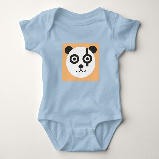 Panda Design Baby Strampler (Vorderseite)