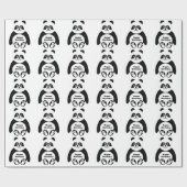 Panda-Design Geburtstag Geschenkpapier (Flach)