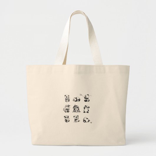 Panda Design Große Tote Bag Jumbo Stoffbeutel (Vorne)
