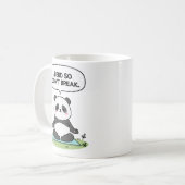 Panda-Design „Ich biege mich, damit ich nicht brec Kaffeetasse (Vorderseite Links)