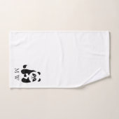 Panda Design Monogrammed Badhandtuch Set (Handtuch)