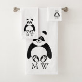 Panda Design Monogrammed Badhandtuch Set (Insitu)