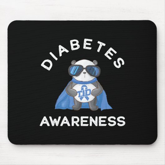 Panda Diabetic Typ 1 Diabetes Awareness Support K Mousepad (Vorne)