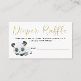 Panda Diaper Raffle Card Tickets für Baby Shooter Begleitkarte