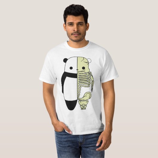 Panda Dichotomie: Das Leben und die Knochen T-Shirt (Vorne ganz)