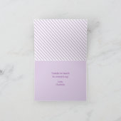 Panda Donut Bäckerei Lila und grün Dankeskarte (Innenseite)