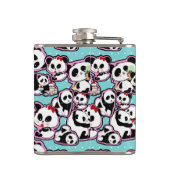 Panda Doodles Kawaii Flachmann (Rückseite)