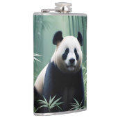 Panda Double Exposure Animal Nature Wilderness Art Flachmann (Rechts)
