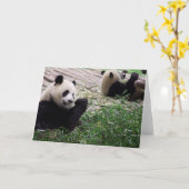 Panda Dream Blank Card Karte (Gelbe Blume)