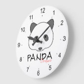 Panda Dreamer Große Wanduhr (Winkel)