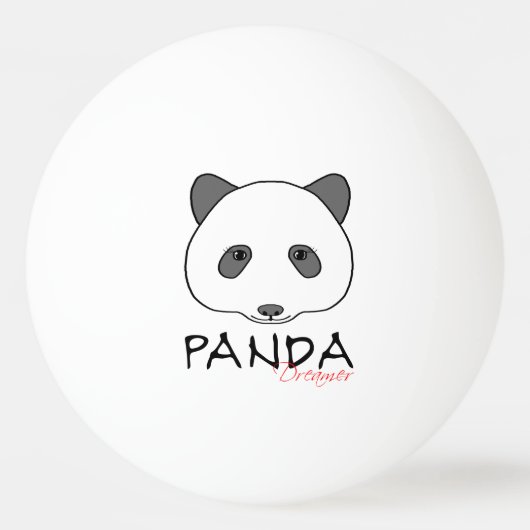 Panda Dreamer Tischtennisball (Vorderseite)