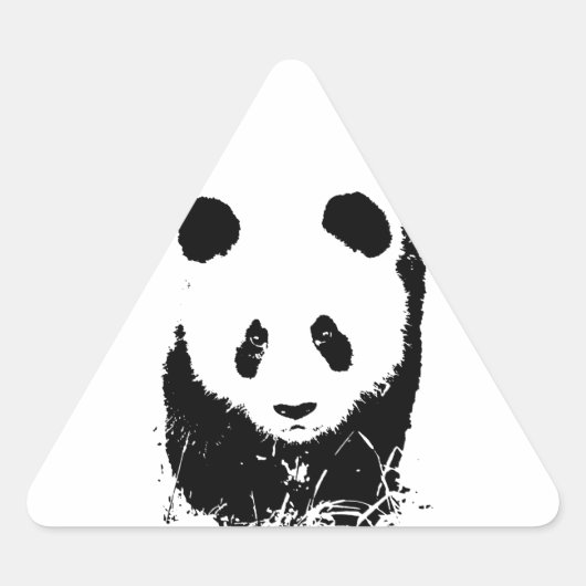 Panda Dreieckiger Aufkleber (Vorderseite)