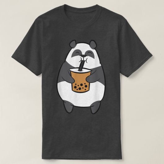 Panda Drink Blase Tee Kawaii Panda Bär mit B (Design vorne)