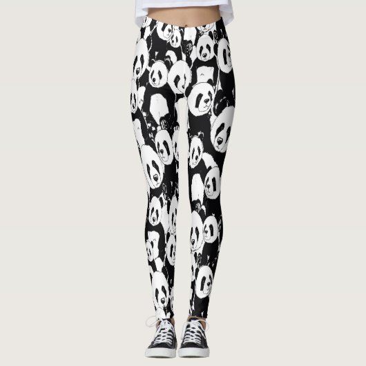 Panda-Druck Leggings (Vorderseite)