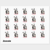 Panda Drummer Stickers individuell anpassbar (Blatt)