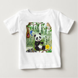 Panda-Dschungelthema Baby T-shirt