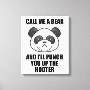 Panda-Durchschlags-Leinwand-Druck (Iris Wildthyme) Leinwanddruck