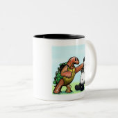 Panda-Durchschlags-Tasse Zweifarbige Tasse (VorderseiteRechts)