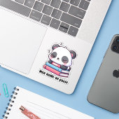 Panda durmiendo aufkleber (Laptop mit iPhone)