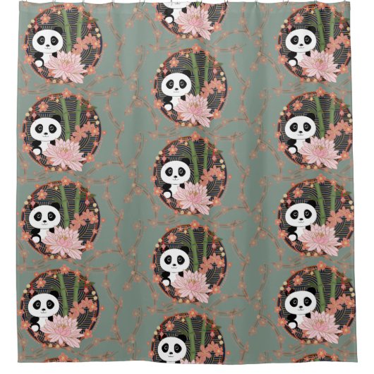 Panda Duschvorhang (Vorderseite)