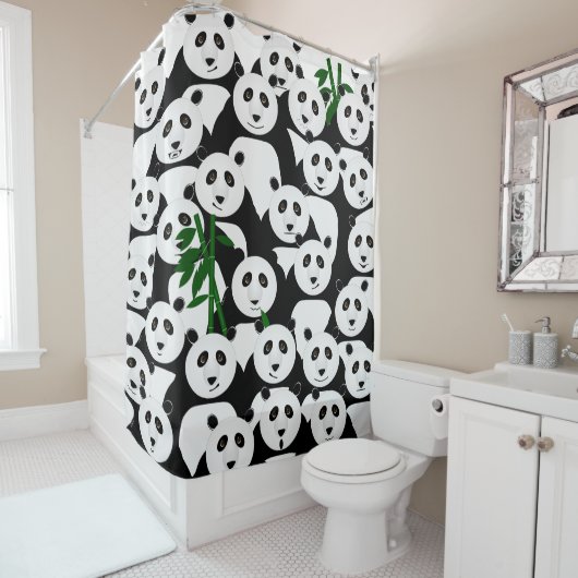 Panda-Duschvorhang Duschvorhang (Beispiel)