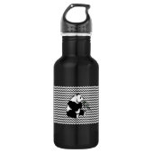 Panda Eating Bamboo auf Zickzack Edelstahlflasche (Vorderseite)