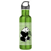 Panda Eating Bamboo auf Zickzack Trinkflasche (Vorderseite)