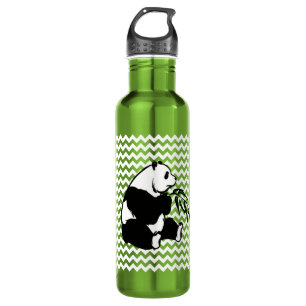 Panda Eating Bamboo auf Zickzack Trinkflasche