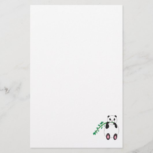 Panda Eating Bamboo Stationery Briefpapier (Vorderseite)