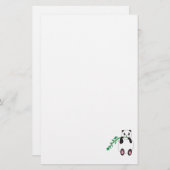 Panda Eating Bamboo Stationery Briefpapier (Vorne/Hinten)